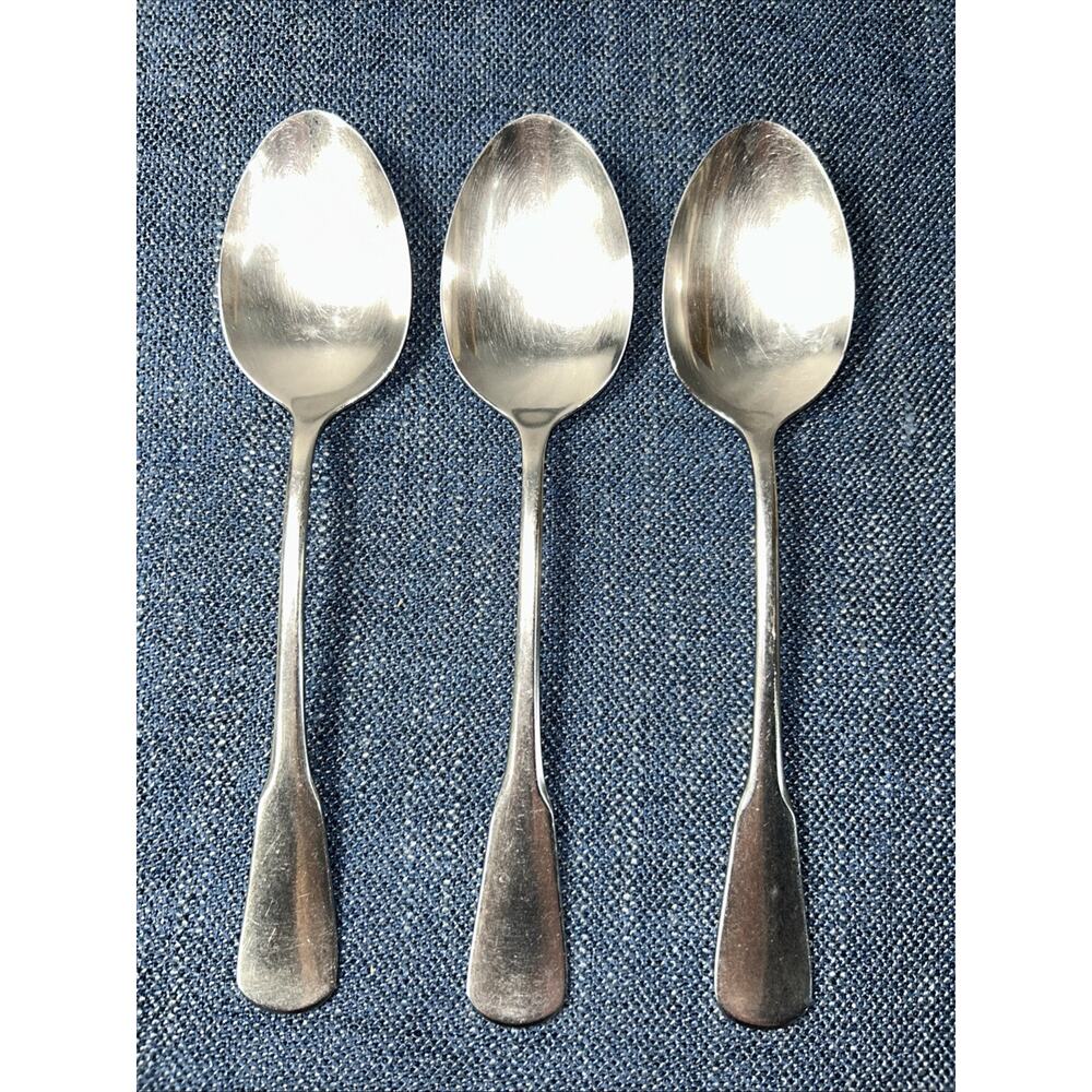 Set of 3 Sears Traditions SRS2 Stainless USA Silverware 8 1/4” Serving Spoons